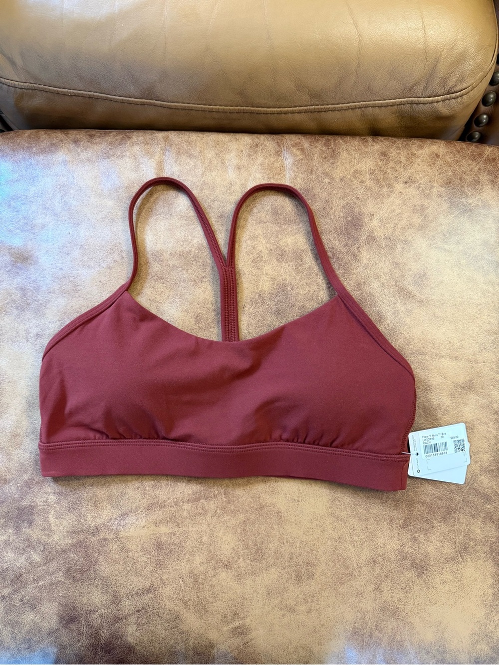 NWT Lululemon Flow Y Bra Nulu Light Support Sz 10 A B C Cups Cranberry Charm